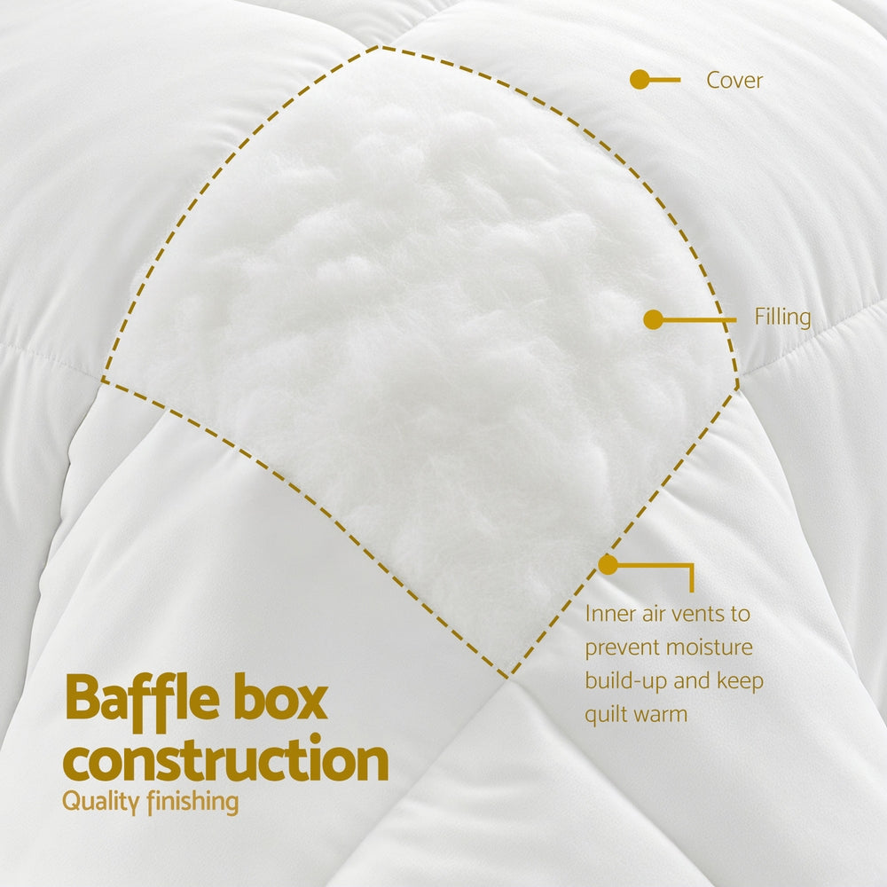 Giselle Bedding Double Size 400GSM Microfiber Quilt All Season Duvet Quilts Comforter Winter Summer