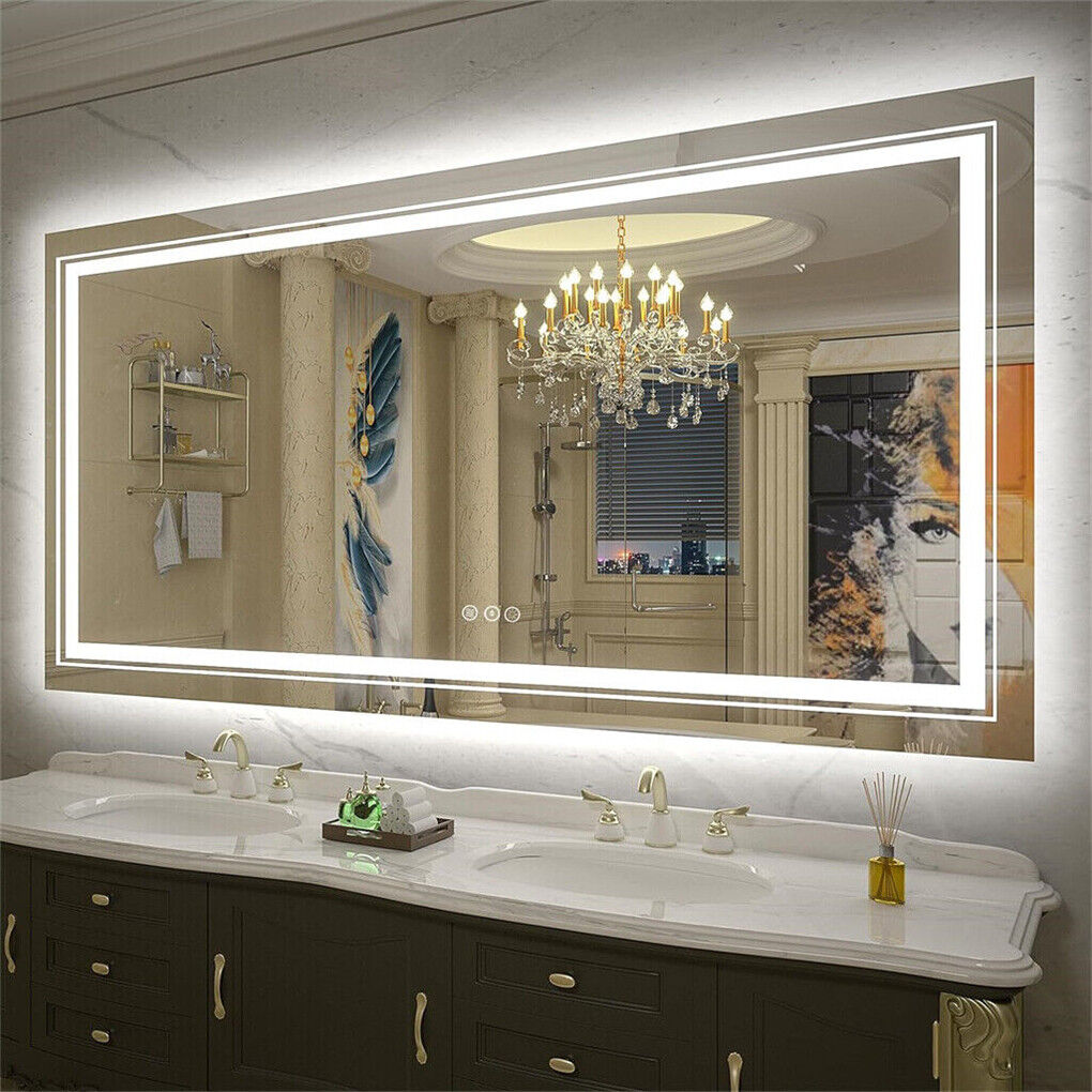 1200x800mm LED Bathroom Mirror Anti-fog Illuminated
