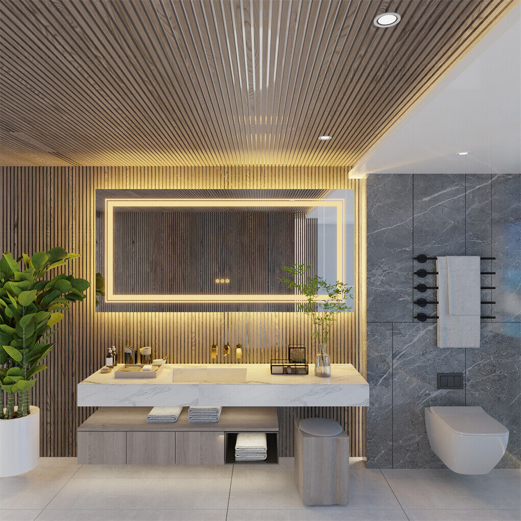 1200x800mm LED Bathroom Mirror Anti-fog Illuminated